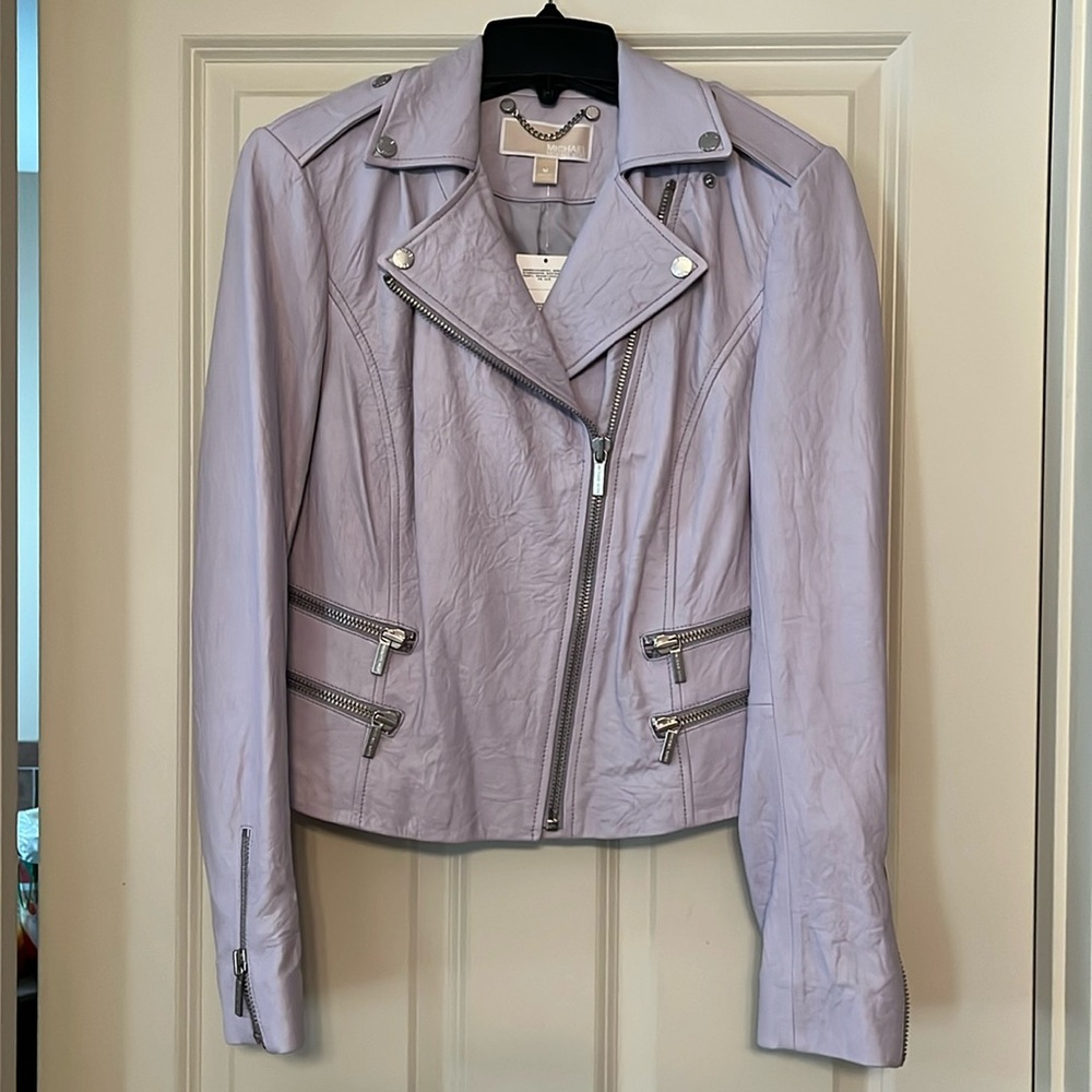 Michael Kors Leather Jacket, size M, fit US 6-8
